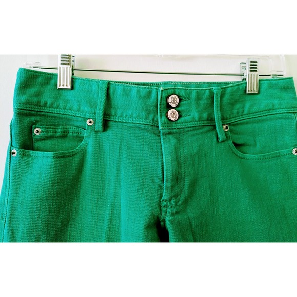 Lilly Pulitzer WORTH Sz O Bright Green Stretchy Straight Leg Jeans - Picture 5 of 11